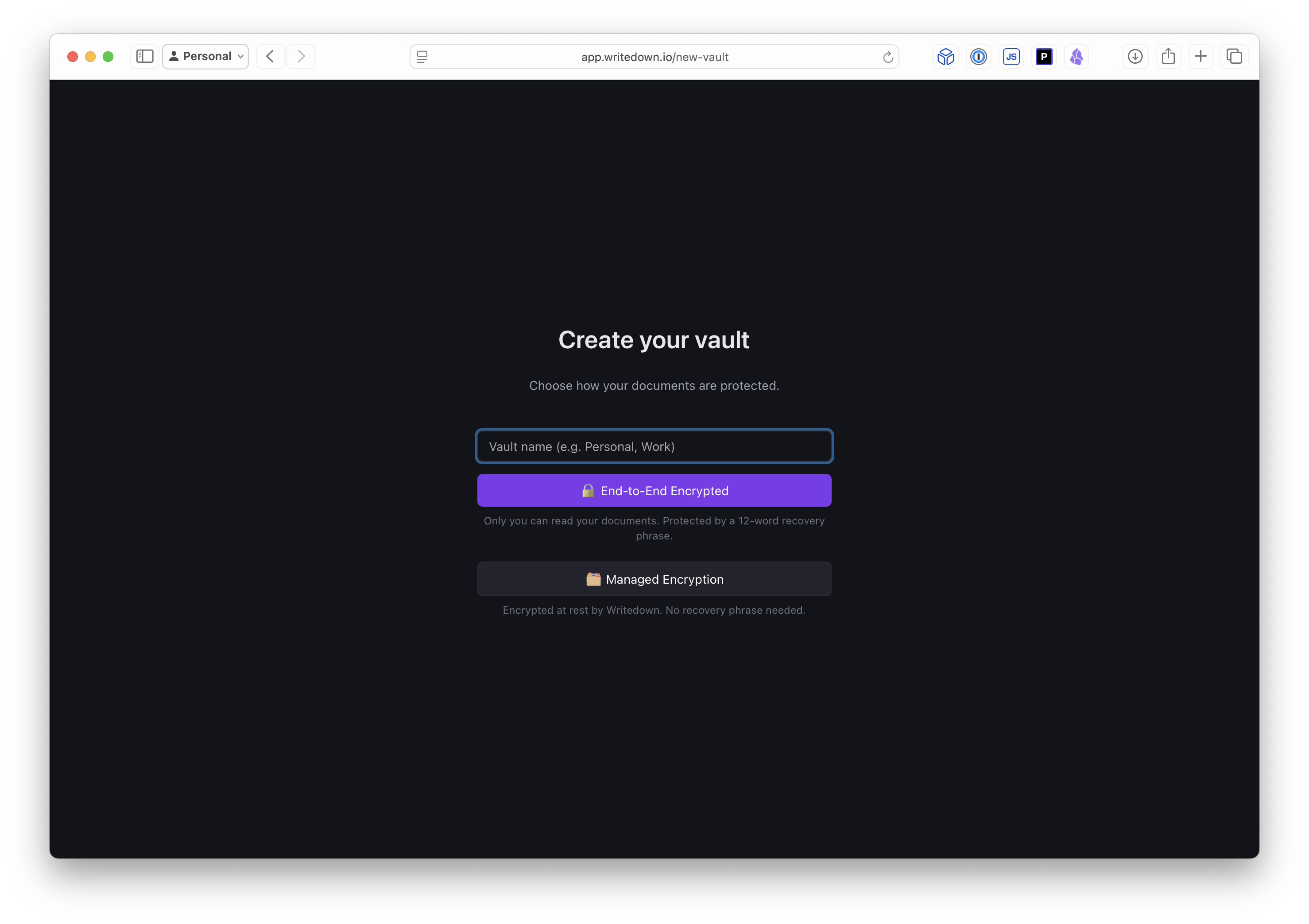 Writedown App Screenshot 1